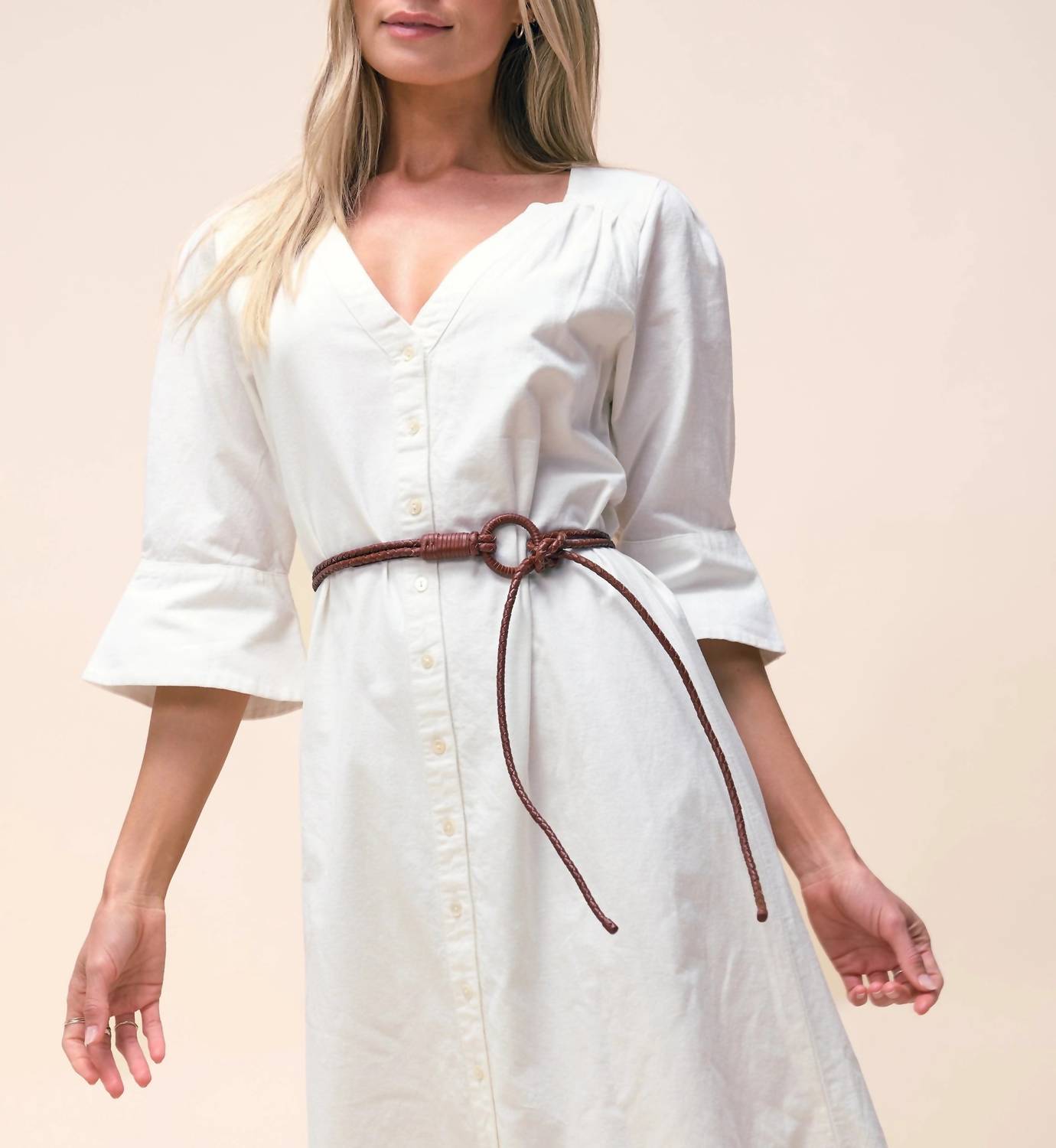 Cleobella - Women's Loop Woven Leather Belt