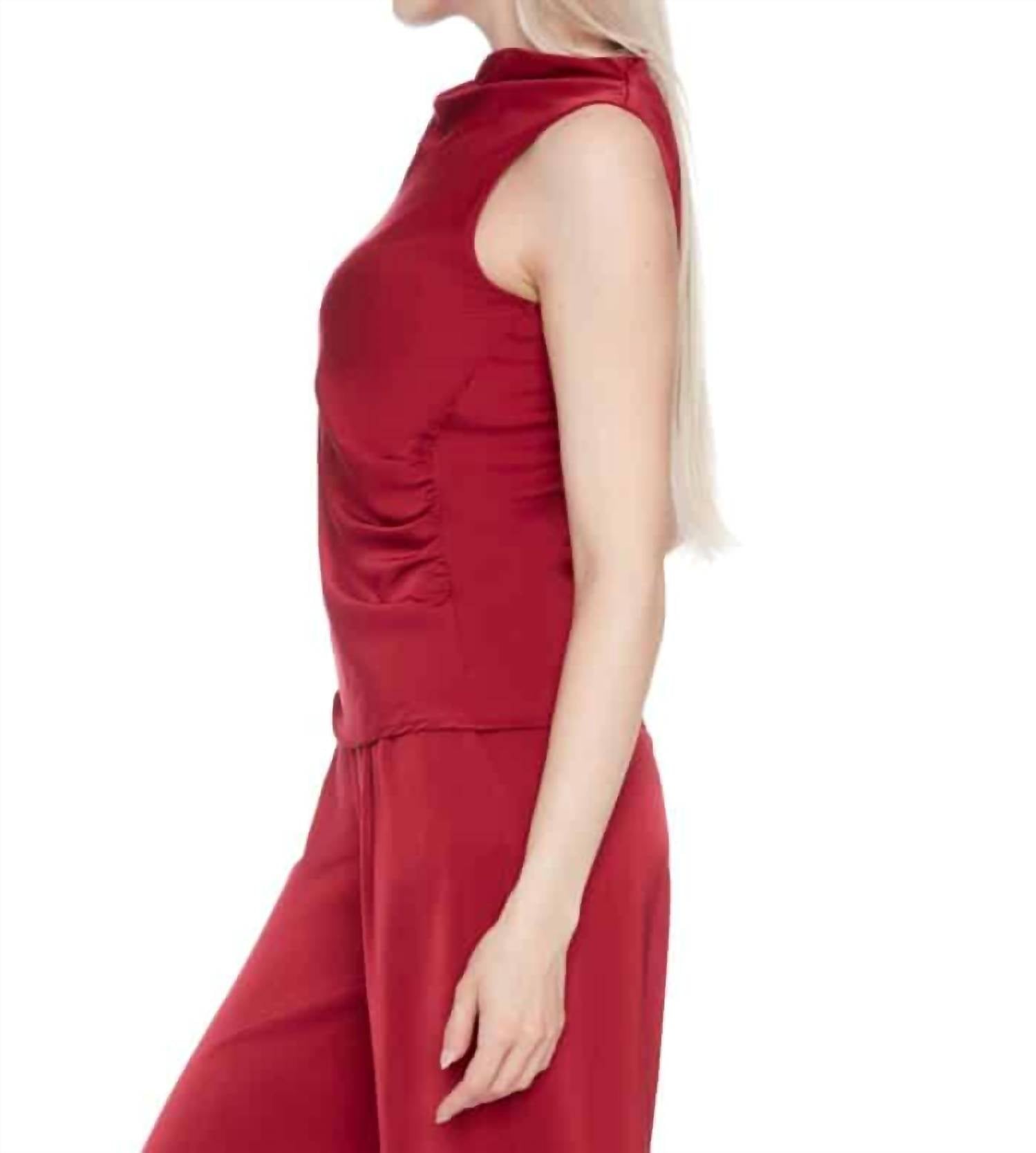 I Love Tyler Madison - Veronca Belize Satin Sleeveless Top