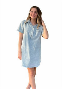 Bibi - Chambray Charm Dress