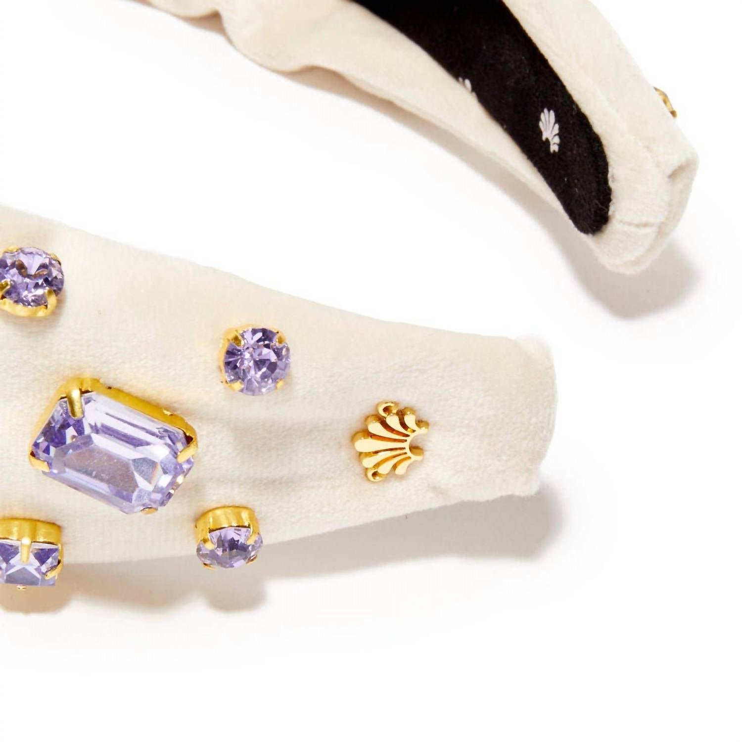 Lele Sadoughi - Women's Sparkle Rectangle Crystal Velvet Headband