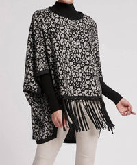 Tyler Boe - Cheetah Poncho Sweater