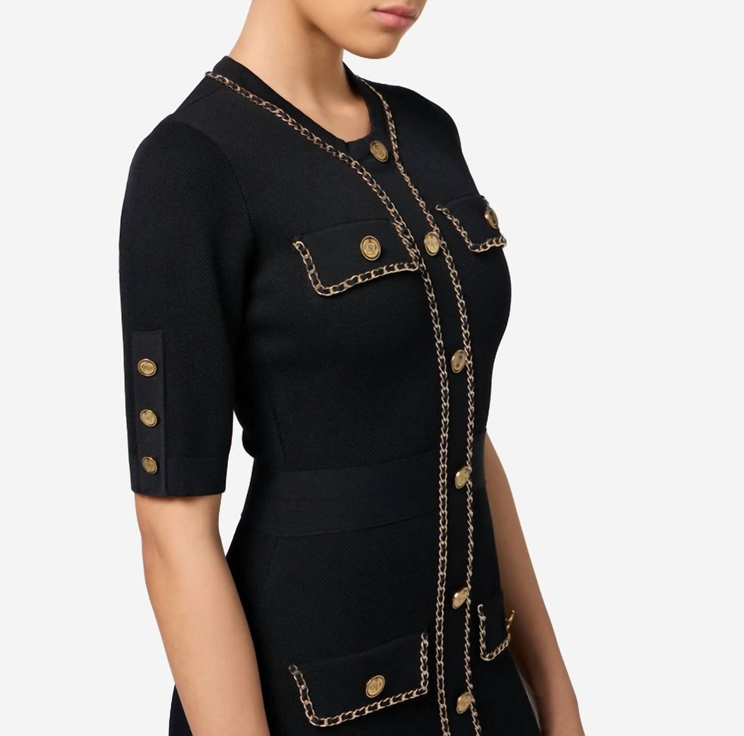 Elisabetta Franchi - Viscose Dress With Chain