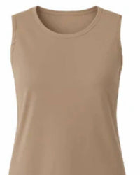 J'Envie/Eli Women's Solace Shell Top in camel - women's tank top - detail view
