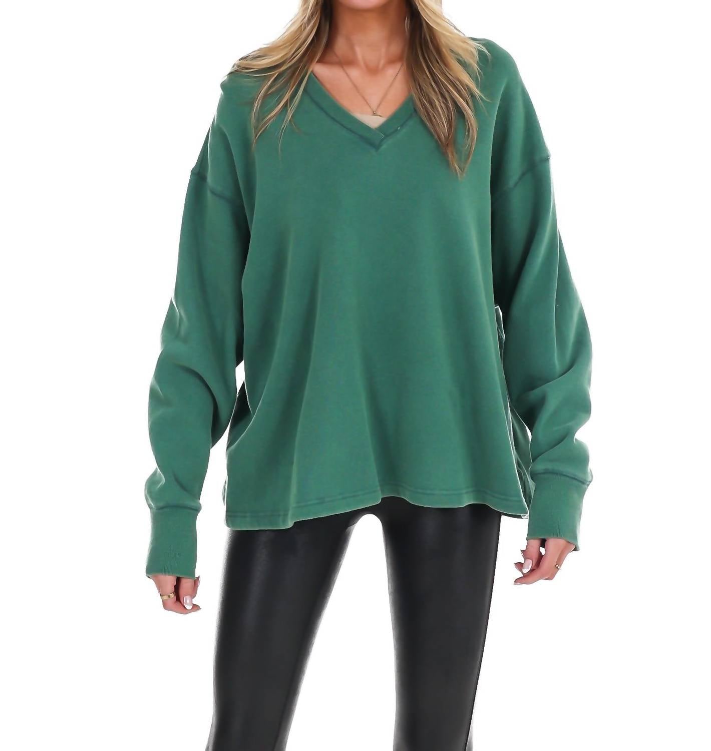 Hyfve - Urban Fade Oversized V-Neck Sweatshirt