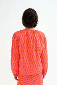 Compania Fantastica - Beach Wave Print Top