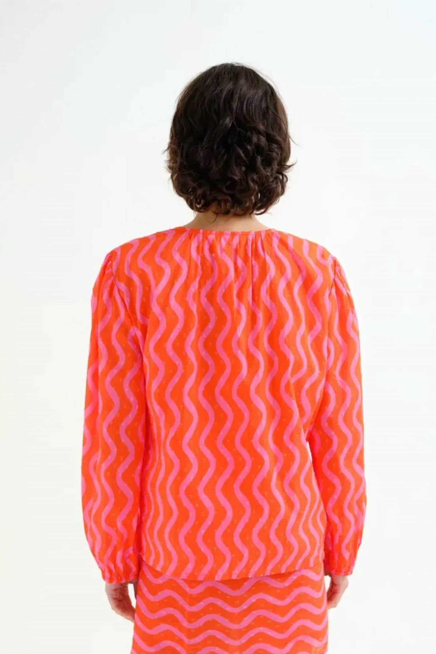 Compania Fantastica - Beach Wave Print Top