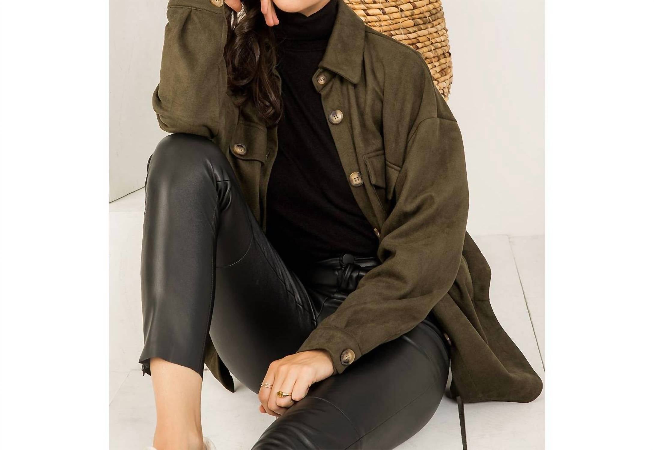 Thml - Suede Button Up Jacket