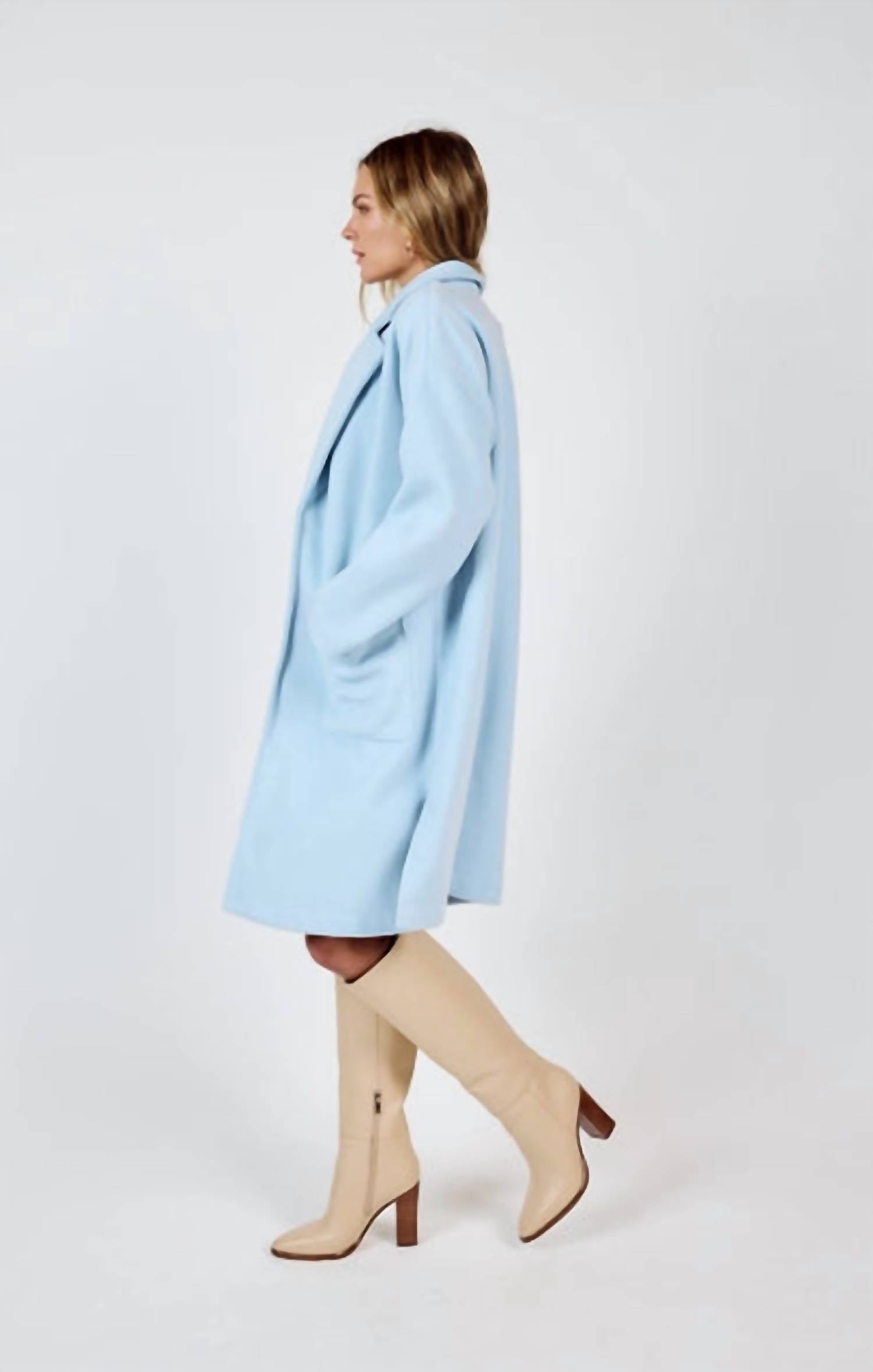 Sadie & Sage Hayley Open Coat in blue - women's jacket - alternate view