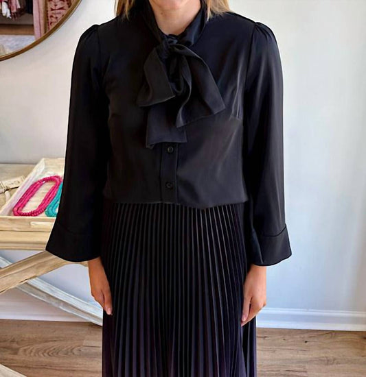 Anonyme - Long Sleeve Tie Top