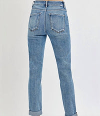 Risen - Haven High Rise Ankle Skinny Roll Up Jeans