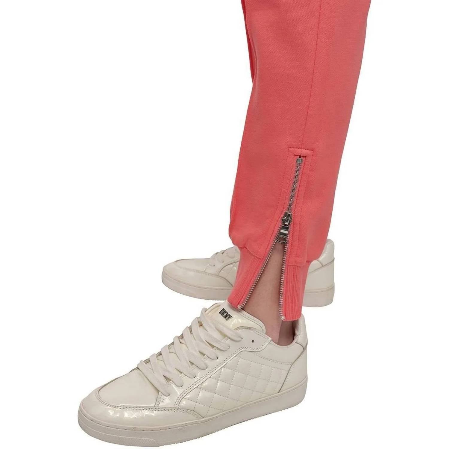 Dkny - Zip-cuff High-rise Cotton Jogger
