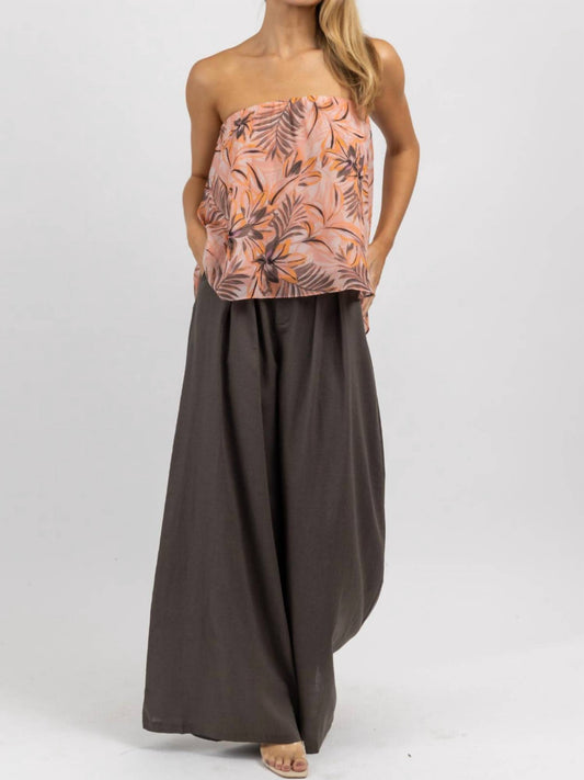 LINEN WIDE LEG TROUSER