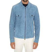 Isaia - Suede Zip Front Jacket
