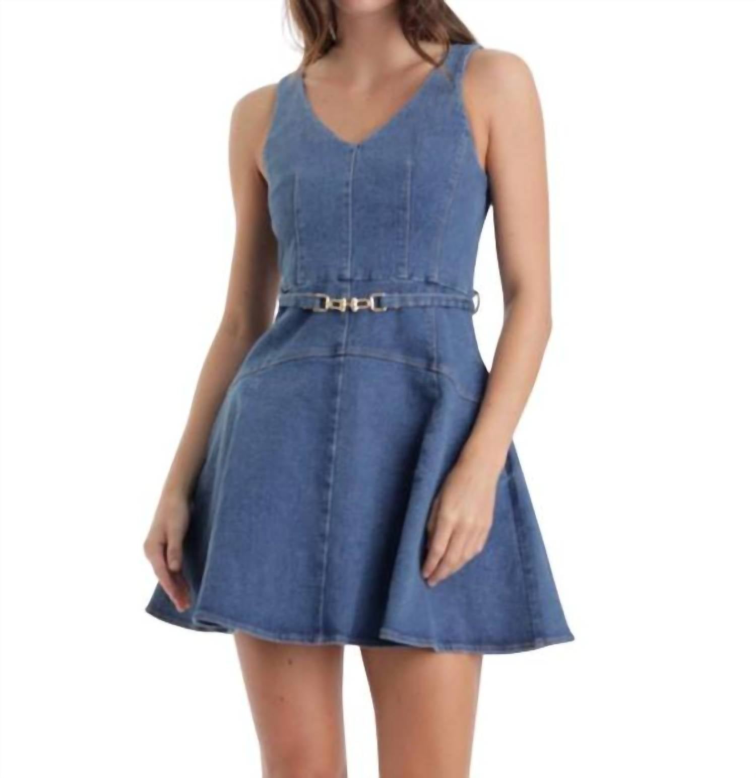 Karina Grimaldi - Lola Stretch Denim Mini Dress