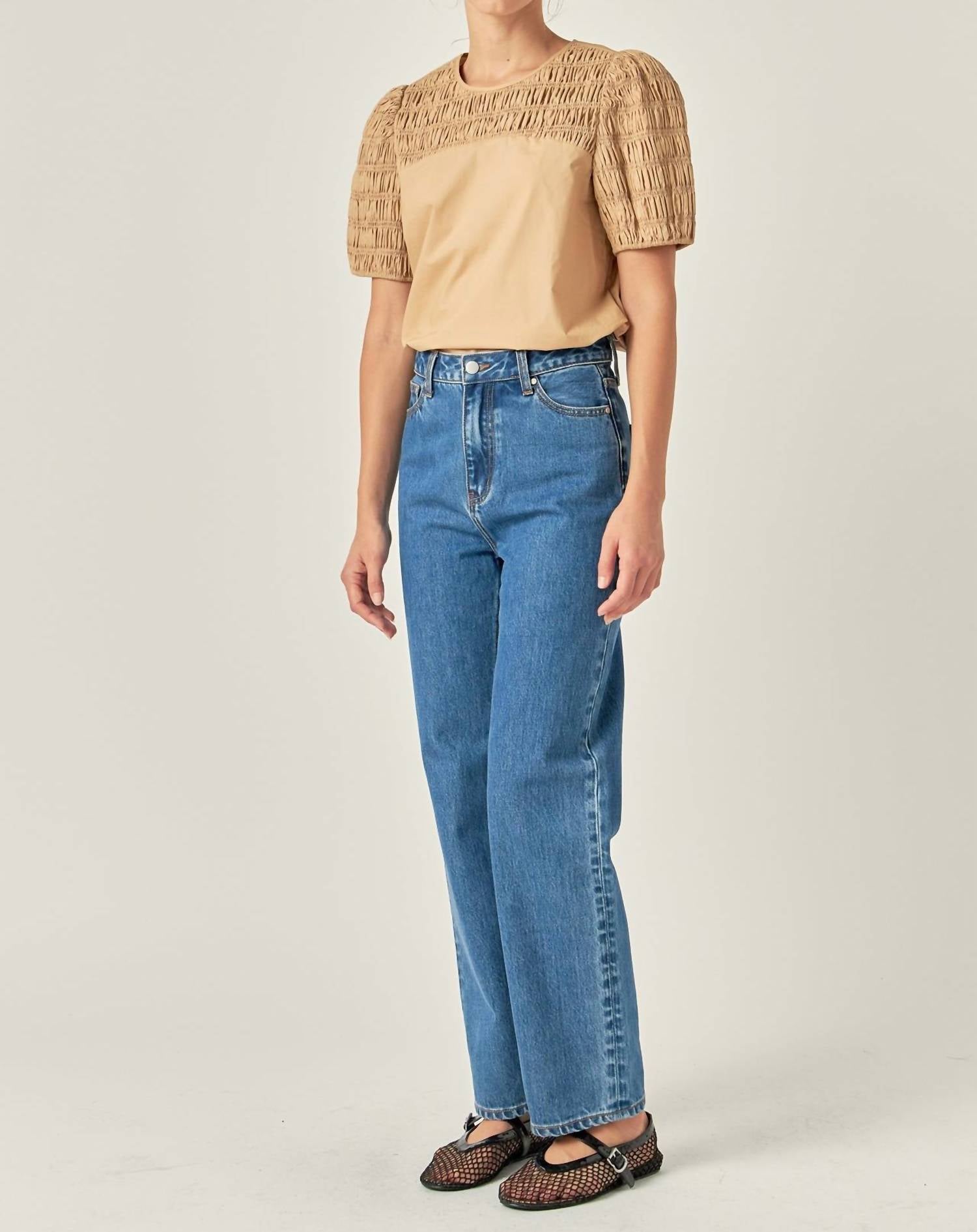 English Factory - Front Cut-out Smocked Top