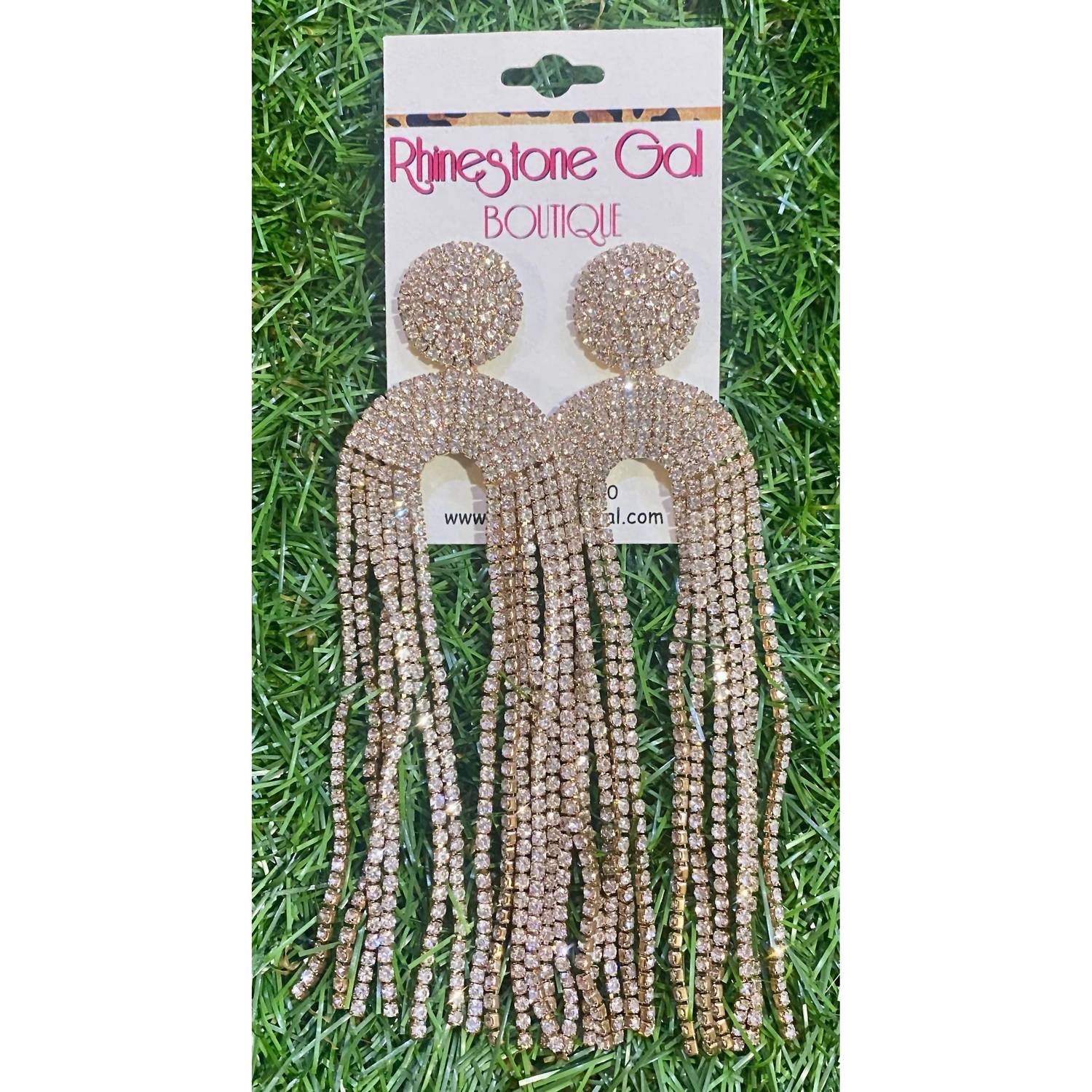 3Am By H&D Accessories - Women's Glam Rhinestone Fringe Earrings