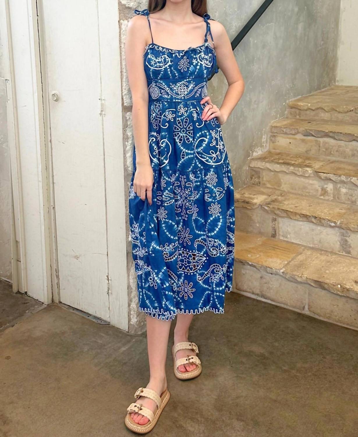 Sea - Liat Embroidered Sleeveless A-line Midi Dress