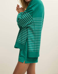 Z Supply Modern Stripe Weekender Top in la palma - women's sweater - view 5