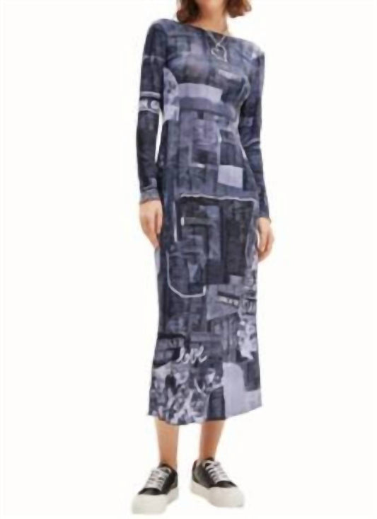 Newspaper Pattern Dress