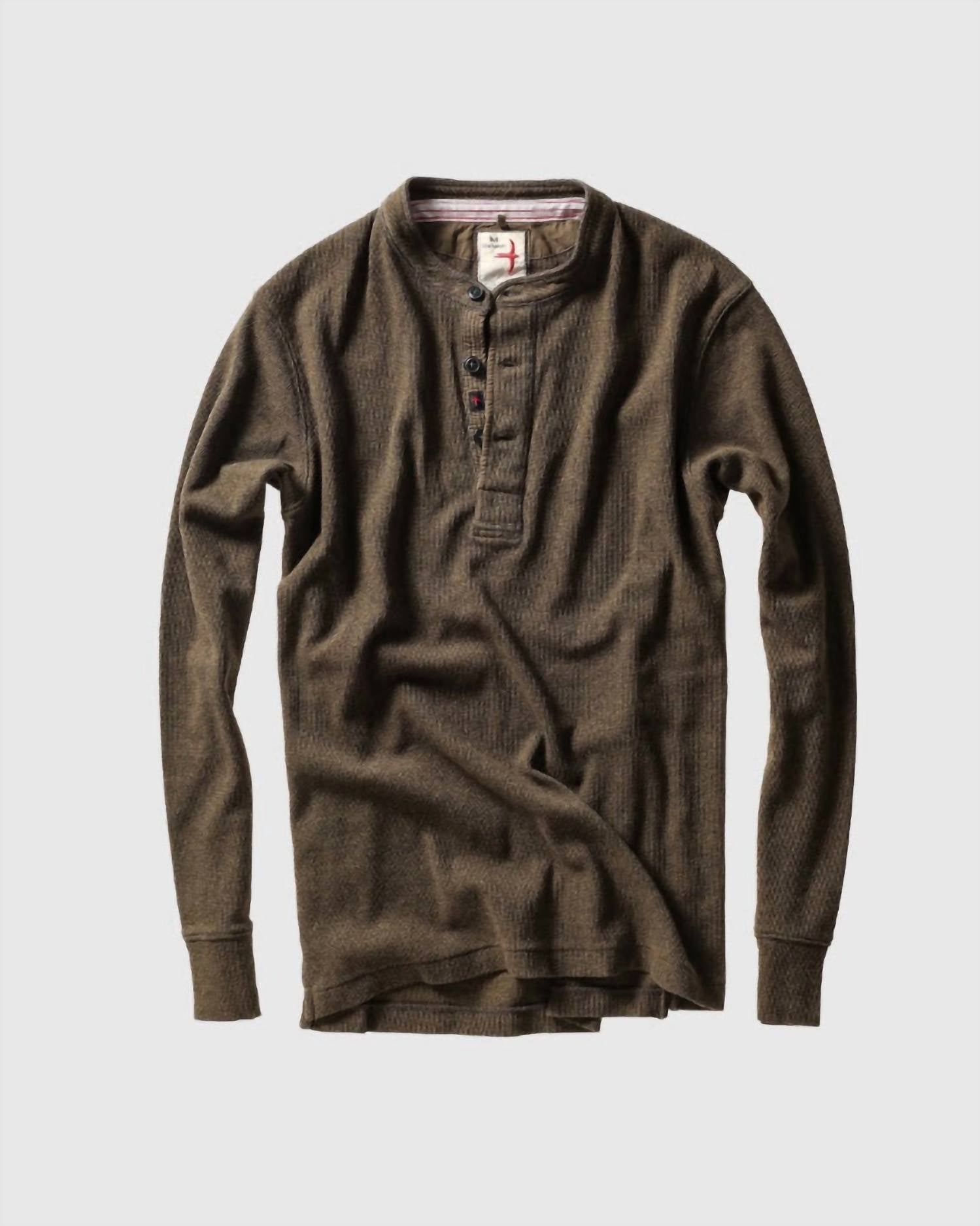 Relwen - Men's French Rib Henley Top