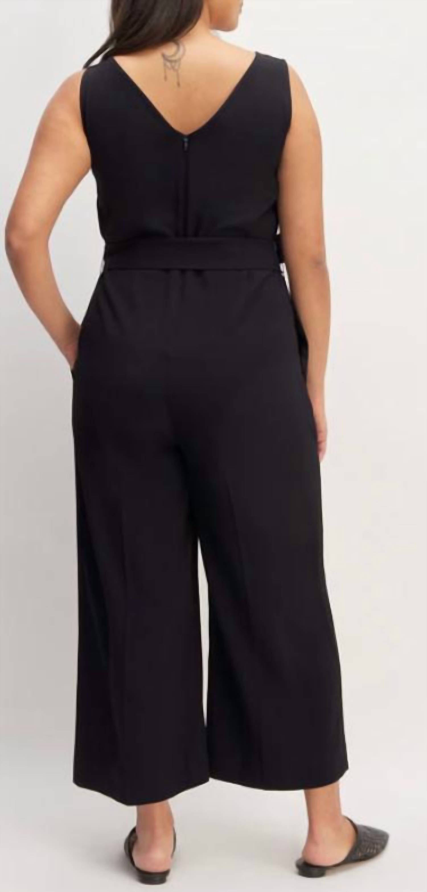Everlane - Japanese Goweave V-neck Sleeveless Jumpsuit