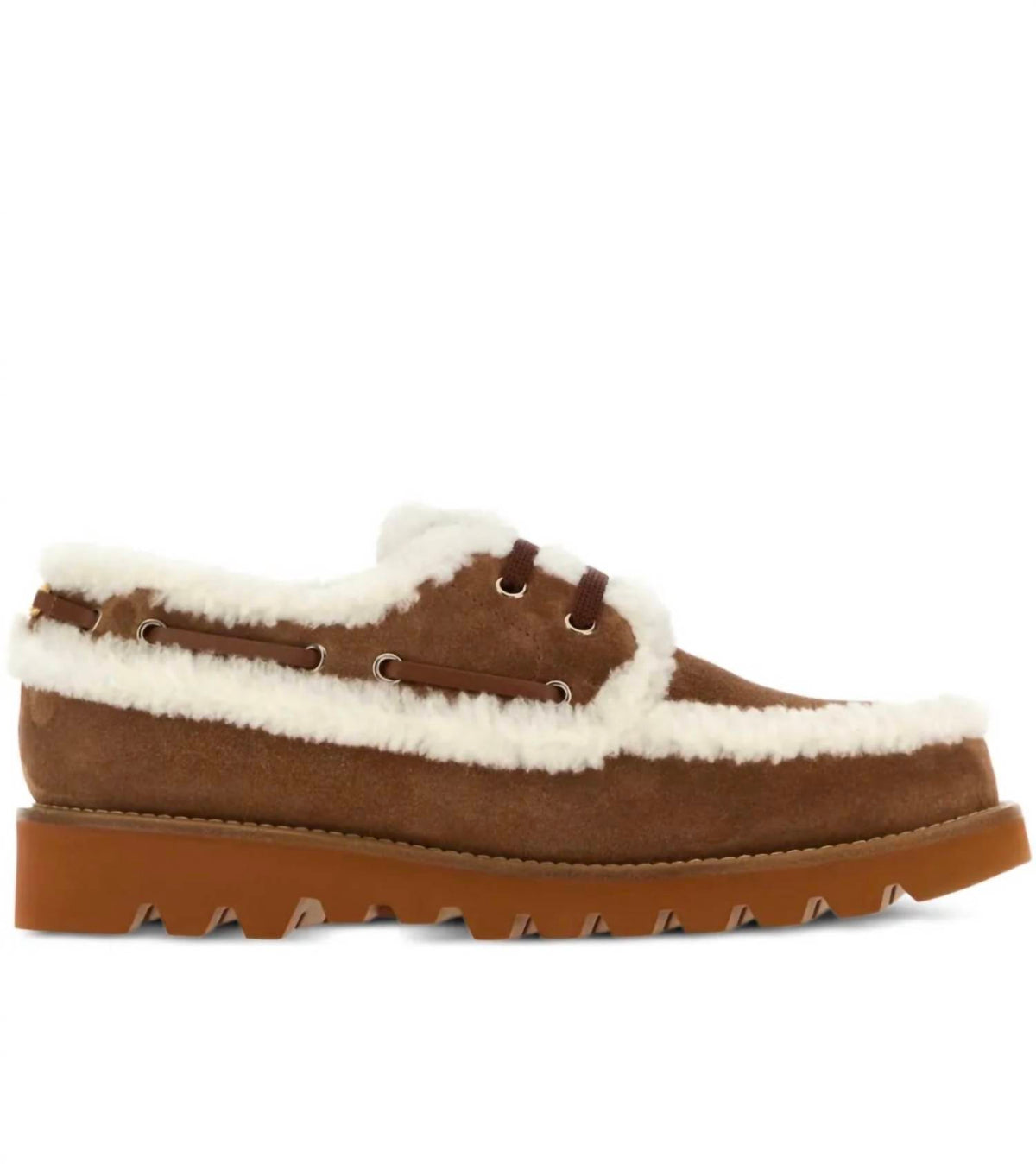 Valentino Garavani - Women's Shearling-Trimmed Suede Loafers