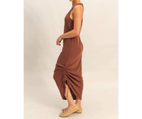 Hyfve - Scoop Neck Side Tie Detail Midi Dress