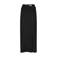 Marina Moscone - Wool Twisted Slit Skirt