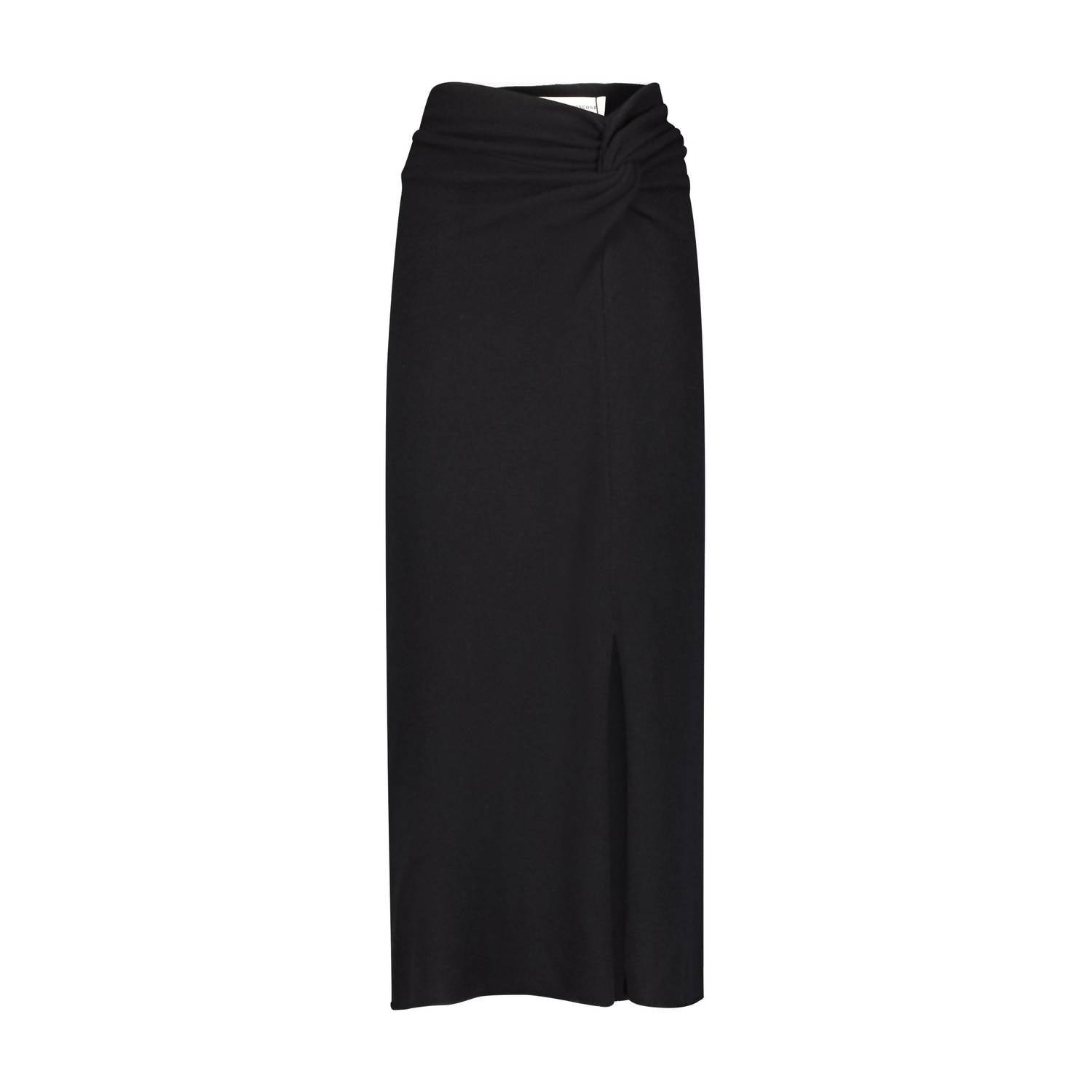 Marina Moscone - Wool Twisted Slit Skirt