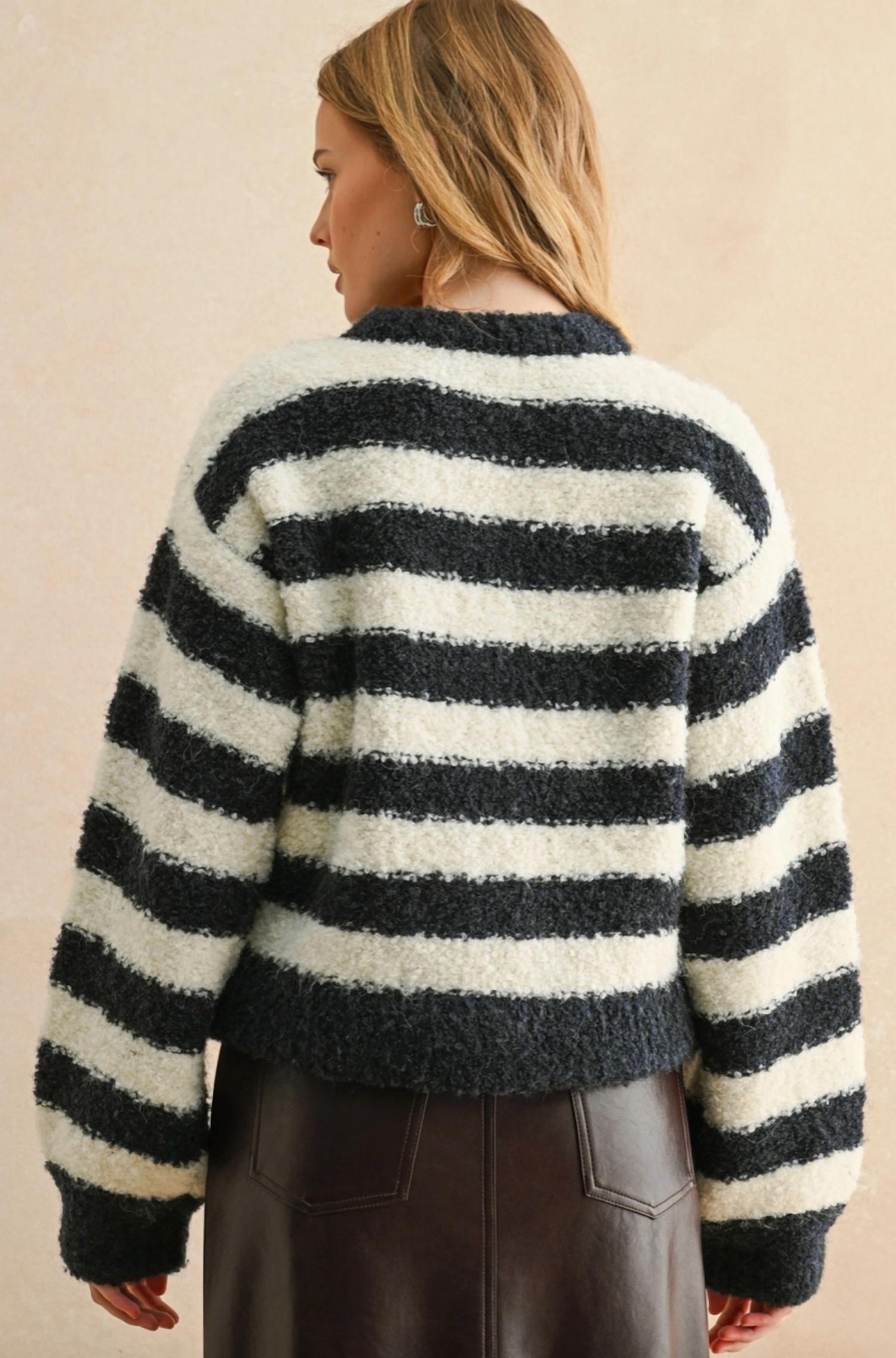 Miou Muse - Boucle Effect Sweater Cardigan