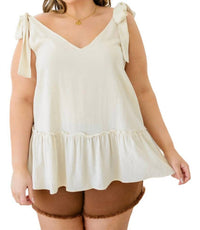Andree By Unit - All Tied Up Peplum Tank