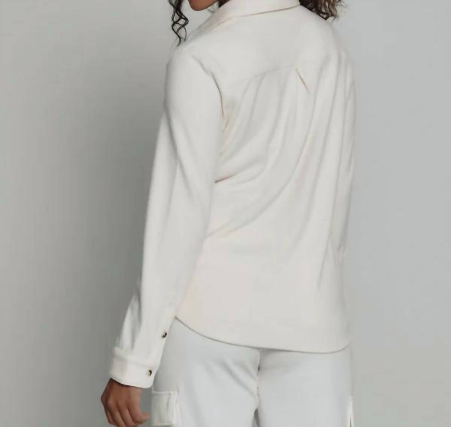 7Diamonds Generation Twill Button Down in birch - women's shirt - alternate view