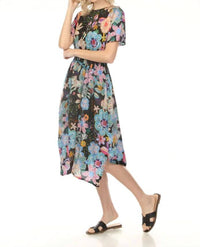 Johnny Was DAMARIS SLIP DRESS in caetena print repeat - women's dress - alternate view