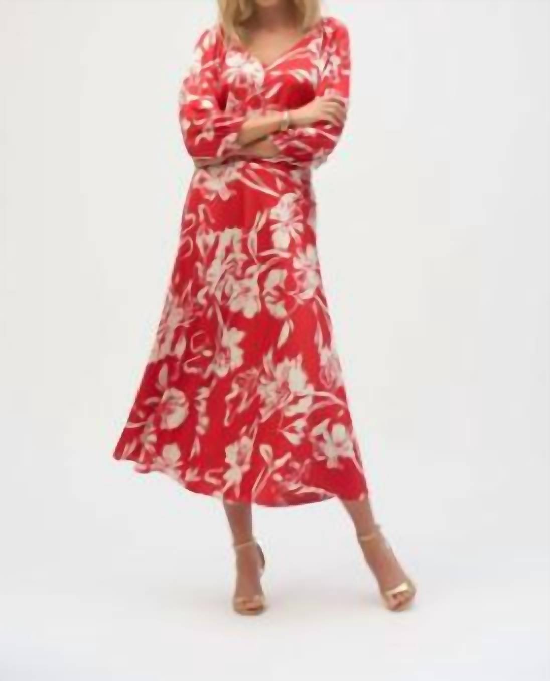 Joseph Ribkoff - Floral V-neck Pullover Top