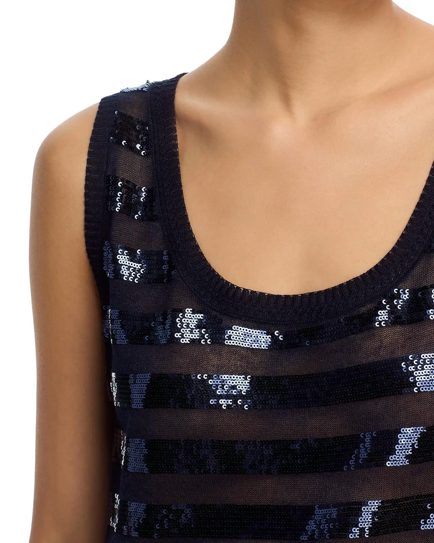 Kobi Halperin - Solstice Sequined Stripe Tank Top