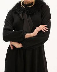 Tyler Boe - Meghan Knit Dress with Fur Collar