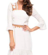 For Love & Lemons - Lilou Illusion Panels Appliqué Dress