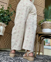Peach Love - Vintage Baroque Floral Gypsy Fit Pants