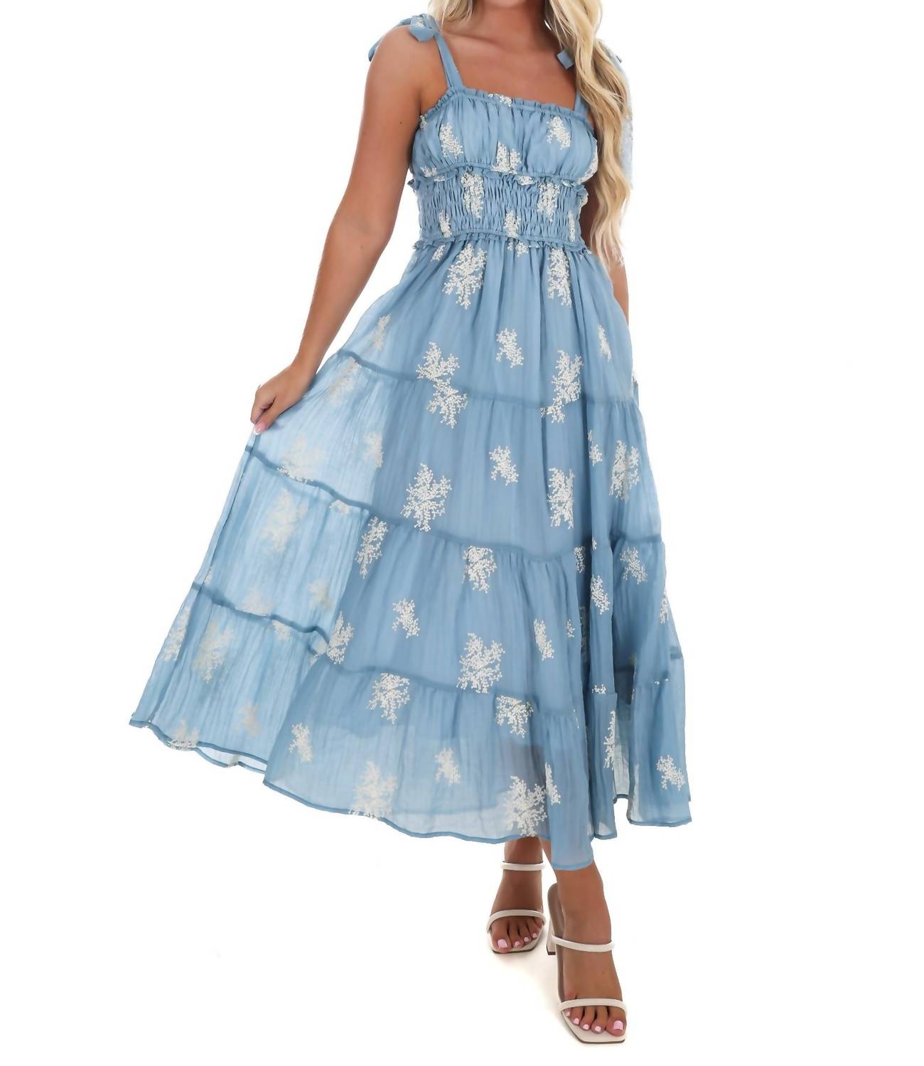 Ee:Some - Setting the Scene Embroidered Maxi Dress