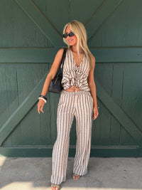 Vintage Havana - Textured Knit Wide Leg Pant
