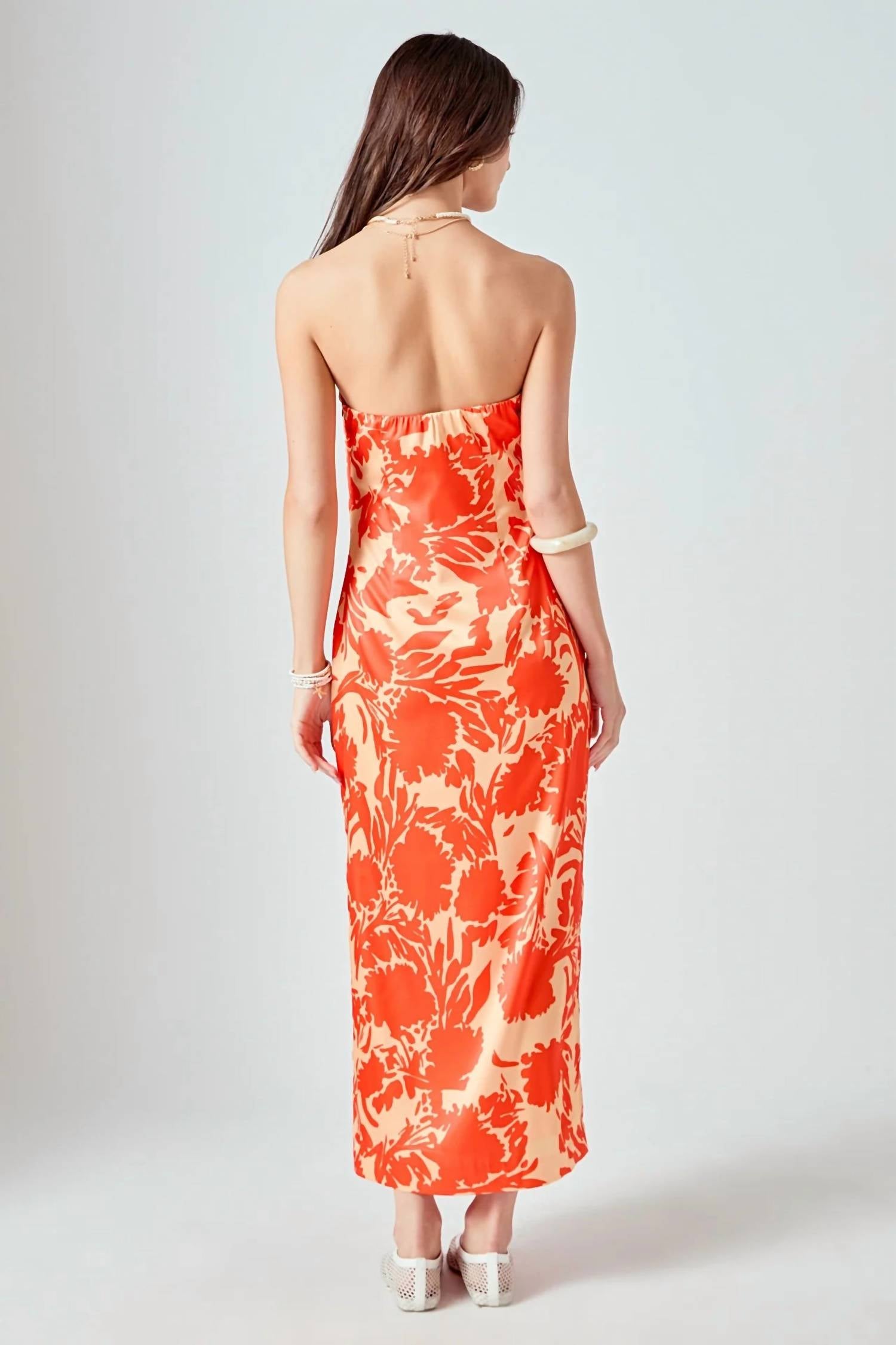 Endless Rose - Olivia Floral Satin Maxi Dress