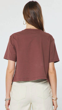 Current Air - Asymmetric Lace Hem Top