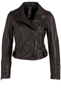 MAURITIUS Bita Lambskin Jacket in black - women's jacket - alternate view