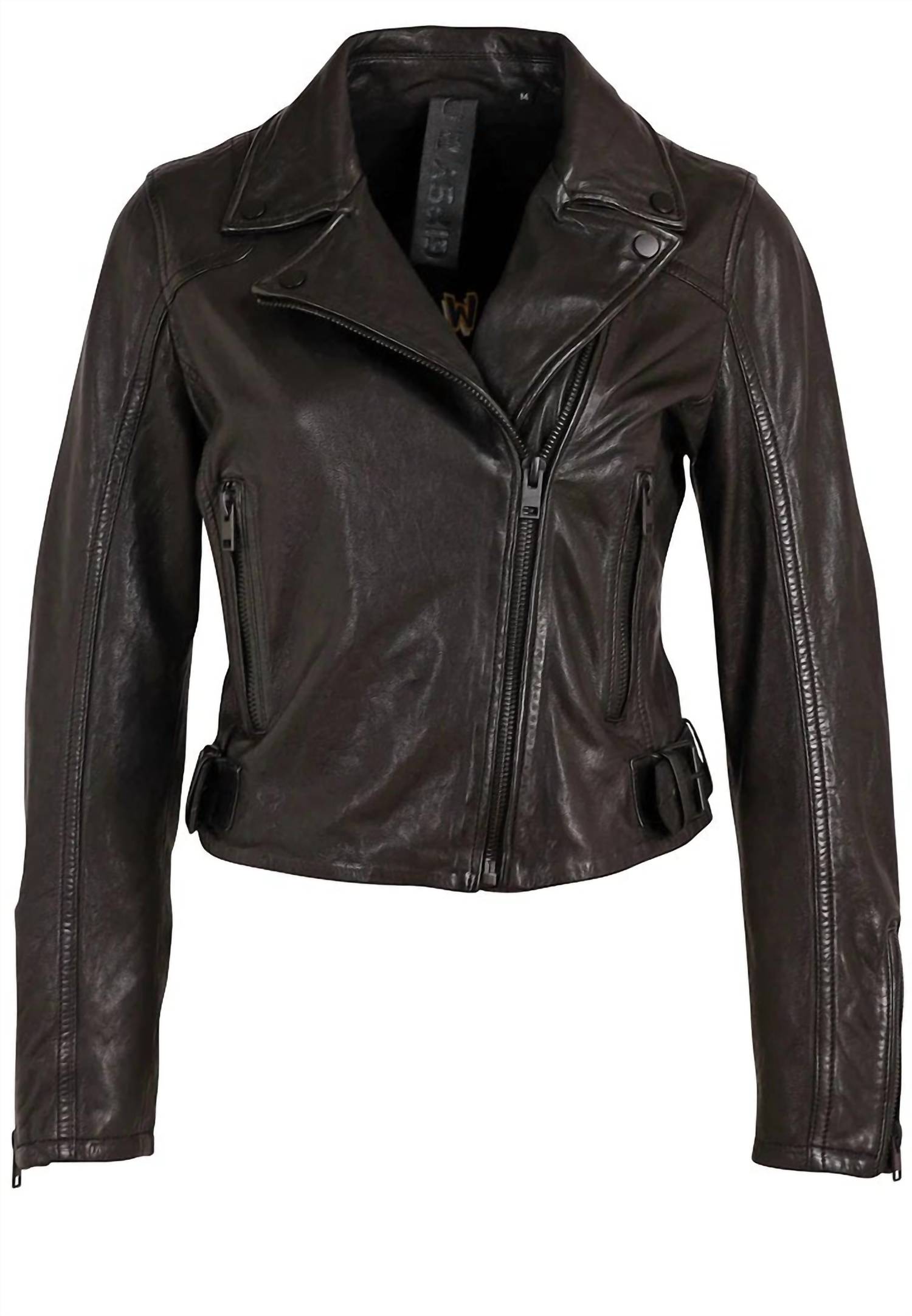 MAURITIUS Bita Lambskin Jacket in black - women's jacket - alternate view