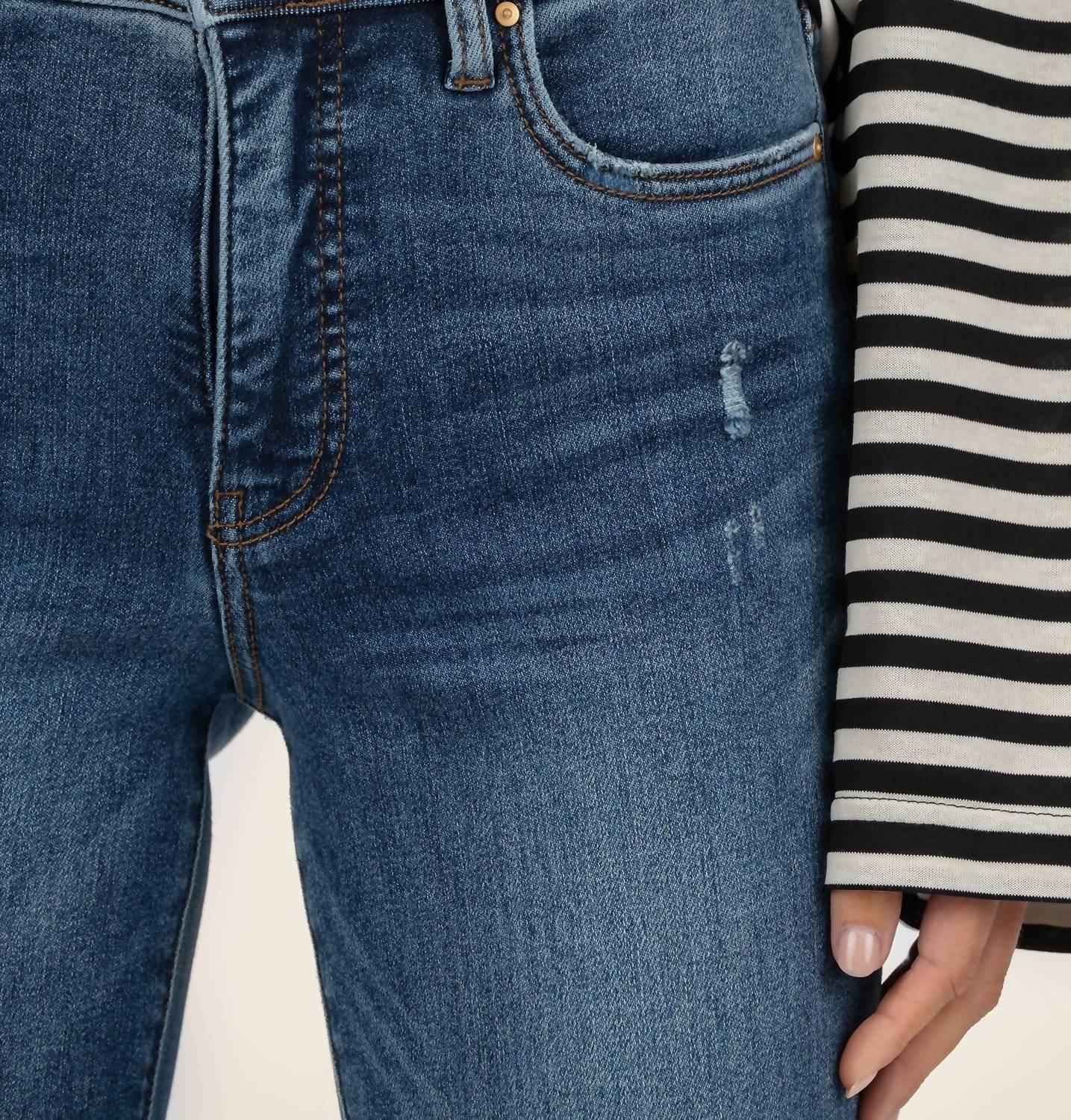 KUT FROM THE KLOTH Reese High Rise Ankle Straight Jeans in intuition - women's jeans - view 4