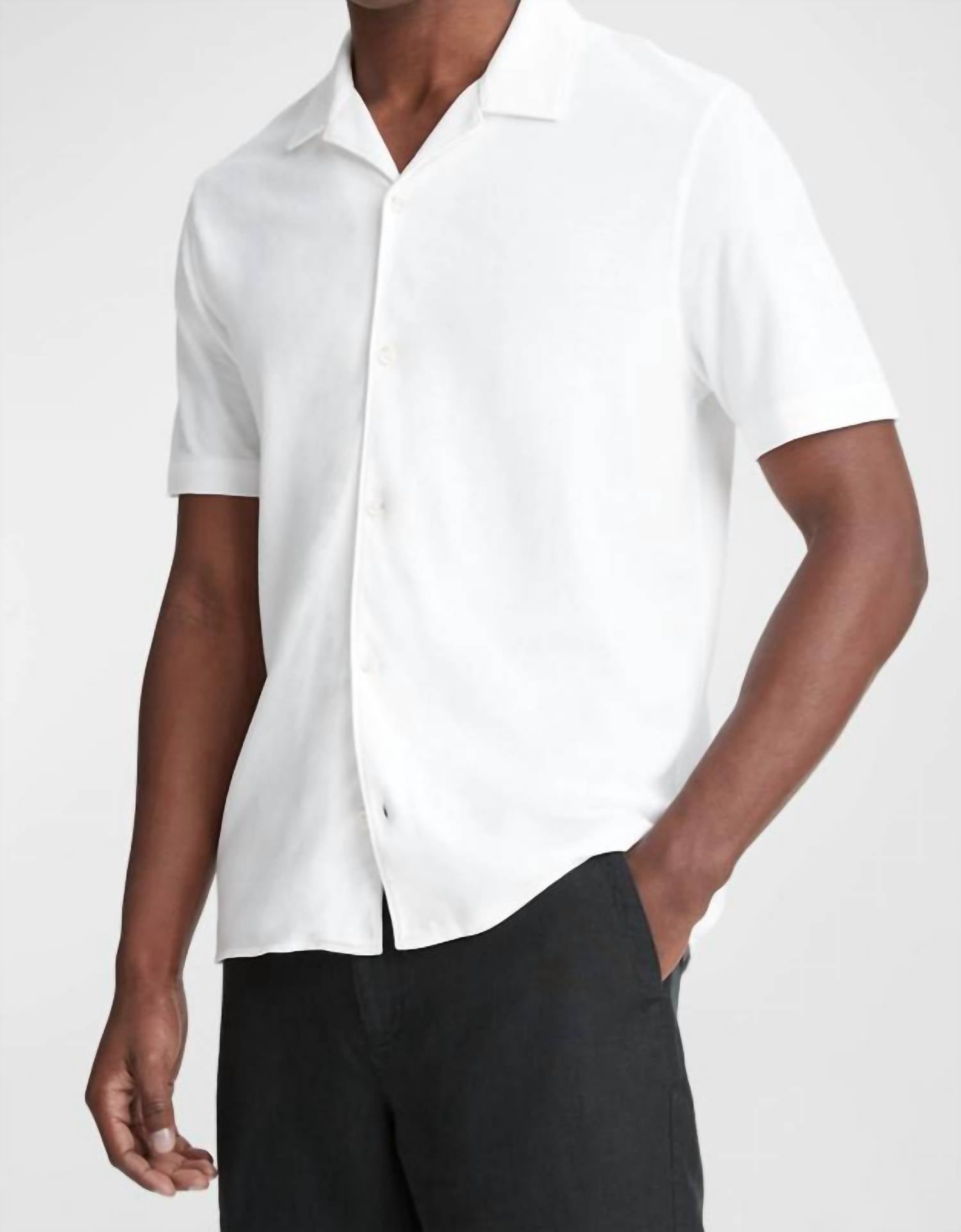 Vince - Pique Cabana Short Sleeve Button Down Shirt