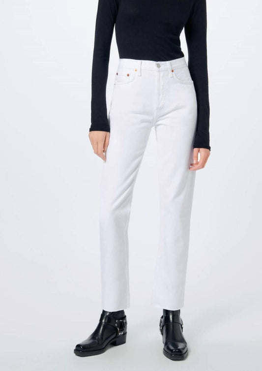 Re/Done - High Rise Stove Pipe Jeans