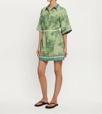 KIVARI Mini Shirt Dress in alani - women's dress - alternate view