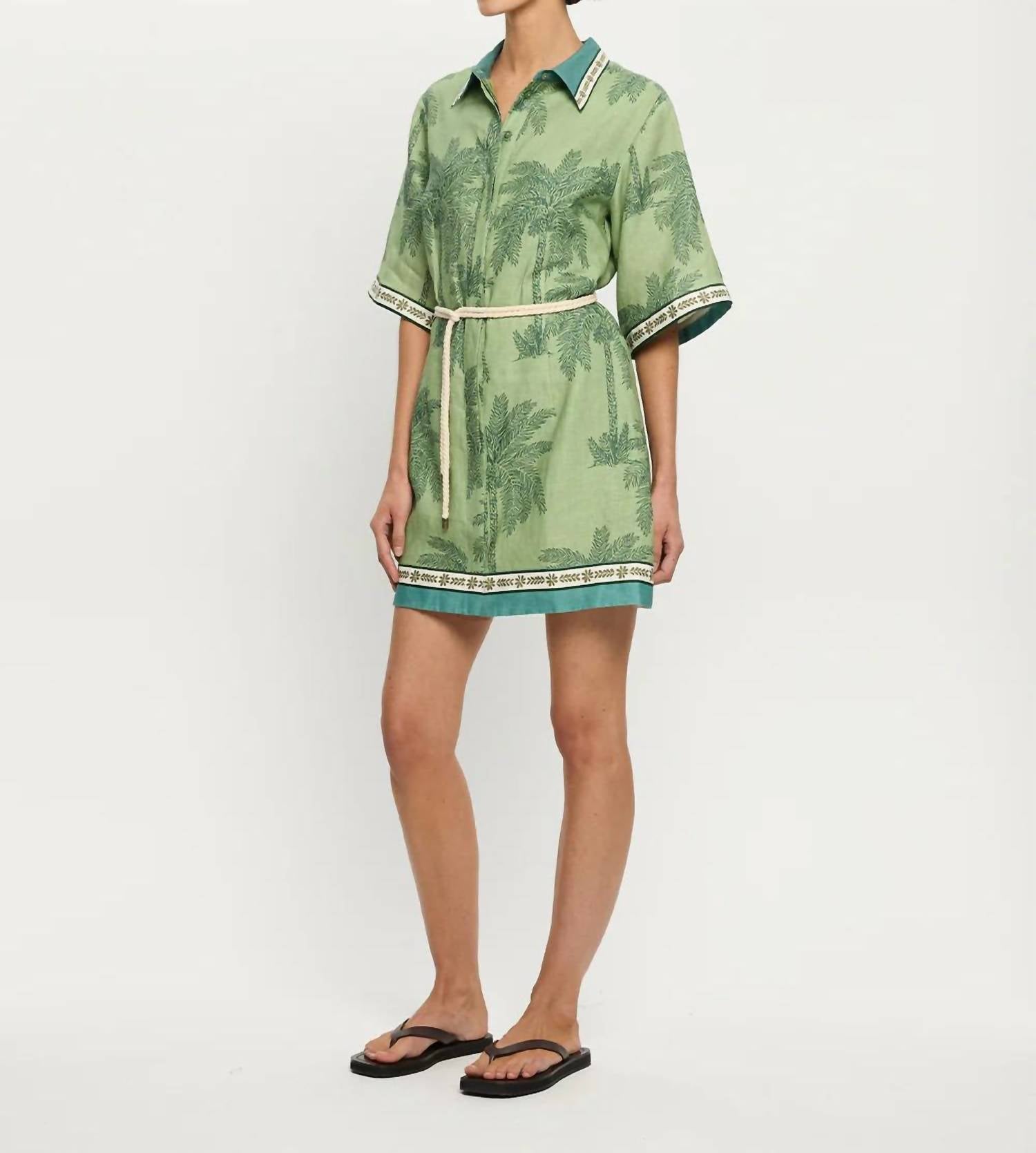 KIVARI Mini Shirt Dress in alani - women's dress - alternate view