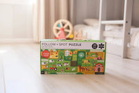 Chronicle Books - At the Farm Follow + Spot Puzzle – Interactive Learning Puzzle